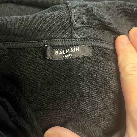 GUC Balmain Black Graphic Hoodie. Size S - Picture 7 of 16